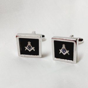 Speidel USA Vtg Grand MASONS Freemasonry Masonic Logo Cufflinks